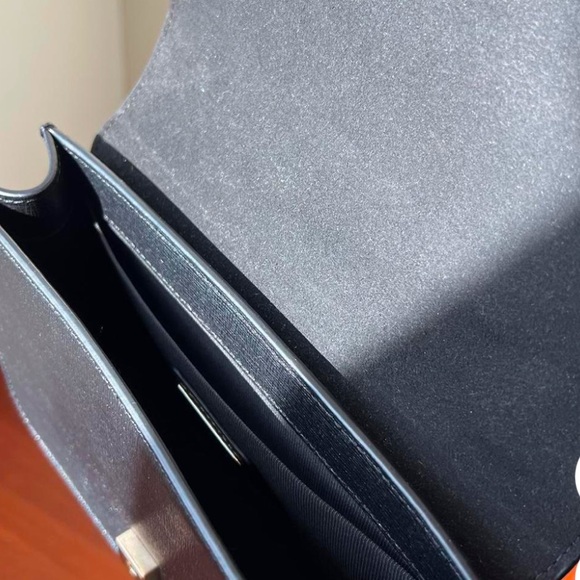 Furla Navy Blue Crossbody with Gold Tone Studs EUC - Picture 13 of 16